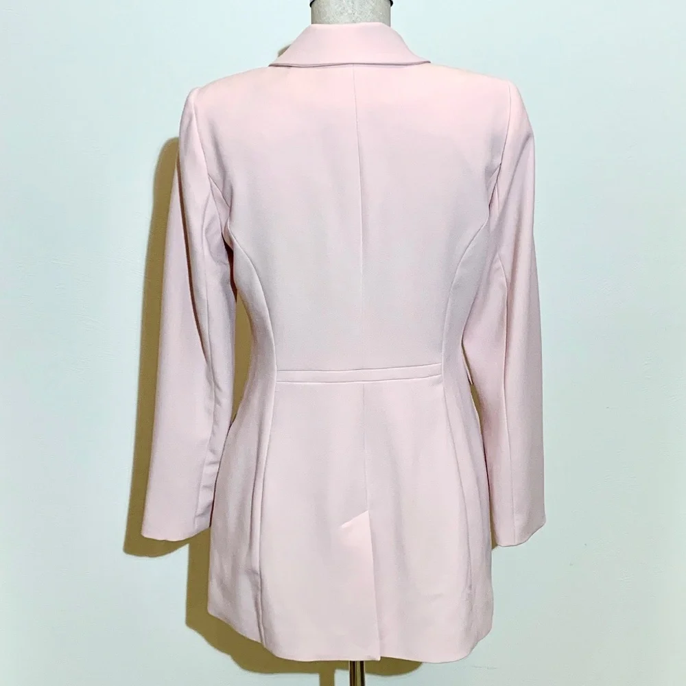 🔥NWOT Structured Double-breasted Longline Blazer - White House Black Mkt -Sz Sm - Picture 6 of 13